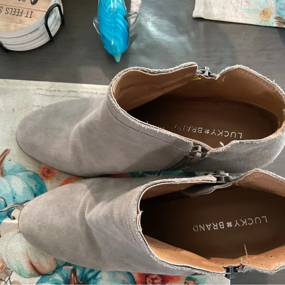 Lucky Brand Suede Heeled Boots - Picture 5 of 5
